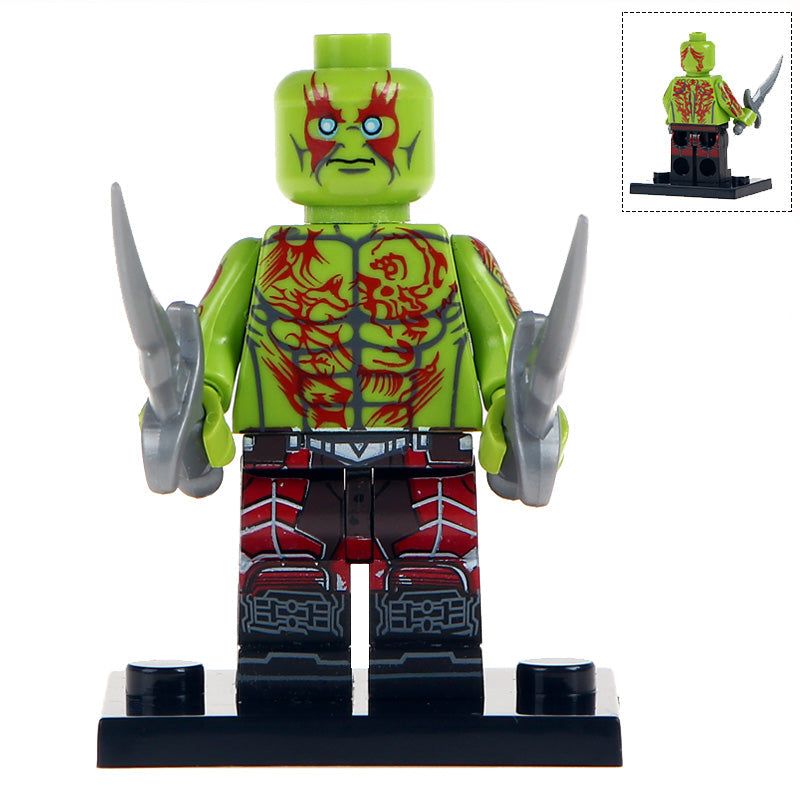 Classic Green Drax the Destroyer Custom Marvel Superhero Minifigure