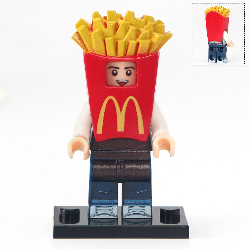 McDonalds Fries Outfit Fast Food Mascot Minifigure