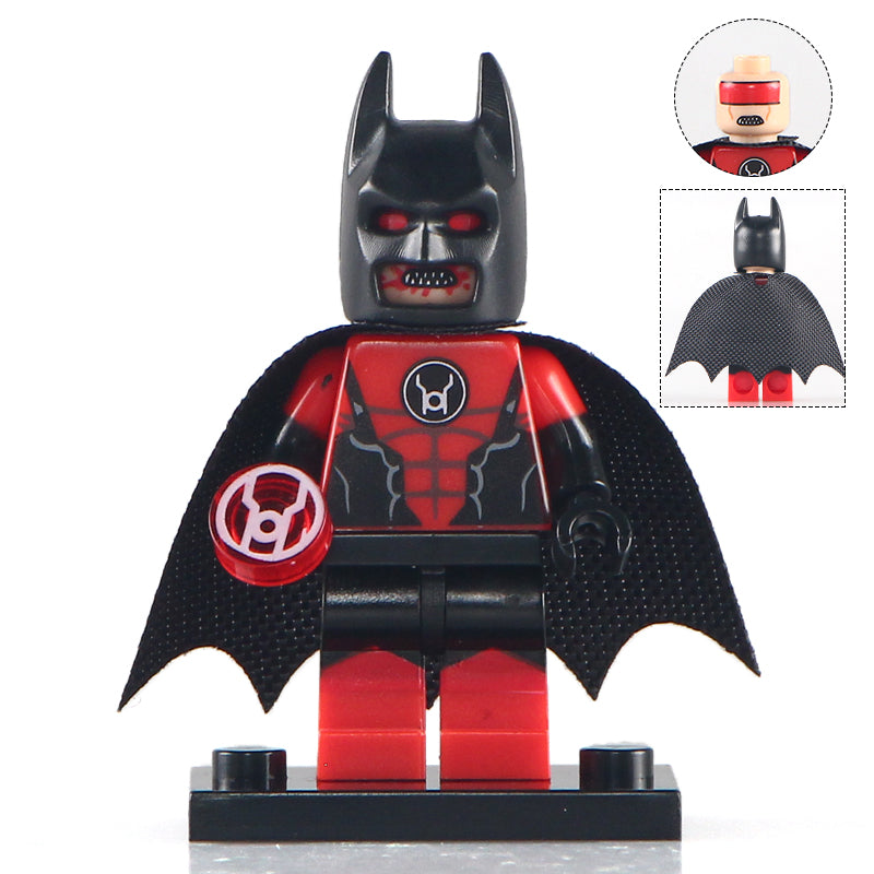 Red Lantern Batman Custom DC Comics Superhero Minifigure