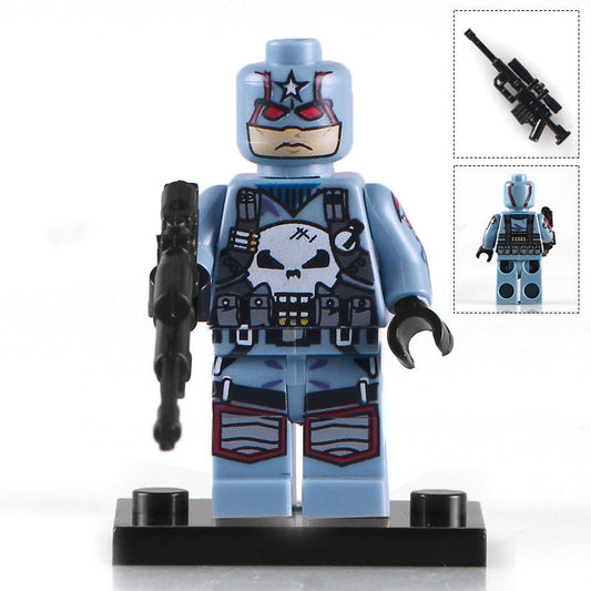 Captain Punisher Custom Marvel Superhero Minifigure