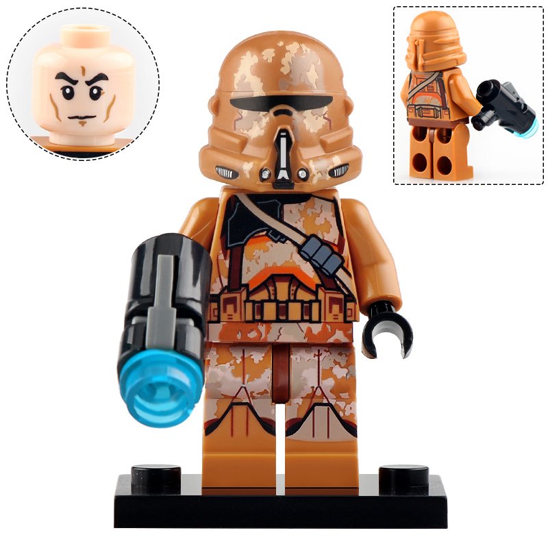 Geonosis Camouflage Airborne Clone Trooper Custom Star Wars Minifigure