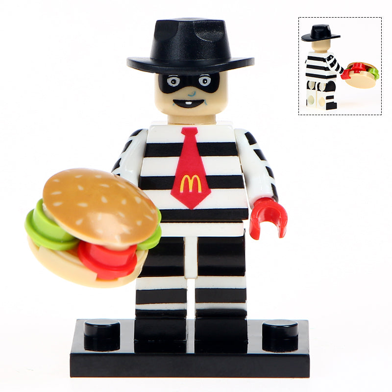 Hamburglar Custom McDonald Fast Food Minifigure