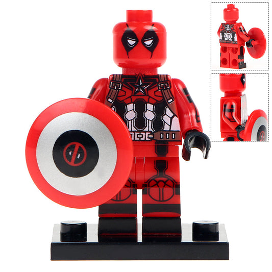 Deadpool Captain America Custom Marvel Superhero Minifigure