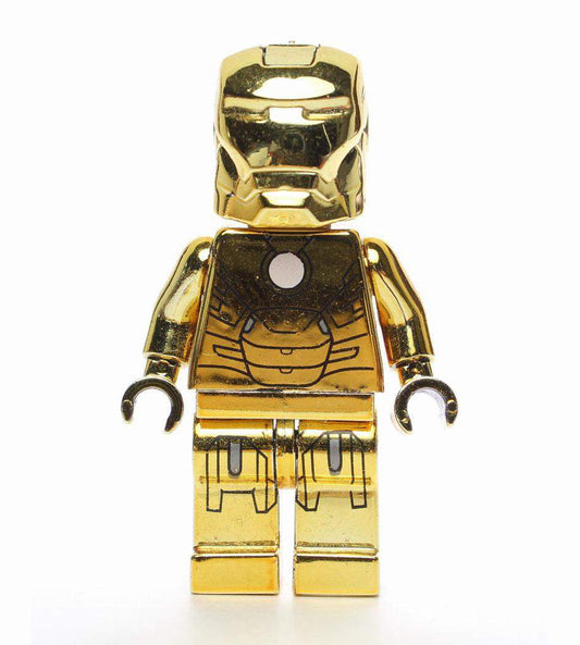 Iron Man Mark 21 Midas Chrome Custom Marvel Superhero Minifigure