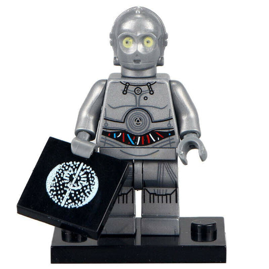 C-3PO Silver Protocol Droid custom Star Wars Minifigure