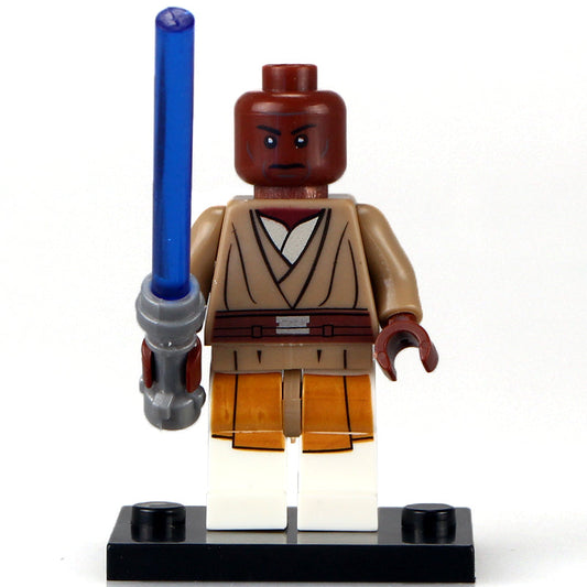 Mace Windu custom Star Wars Minifigure with Lightsaber