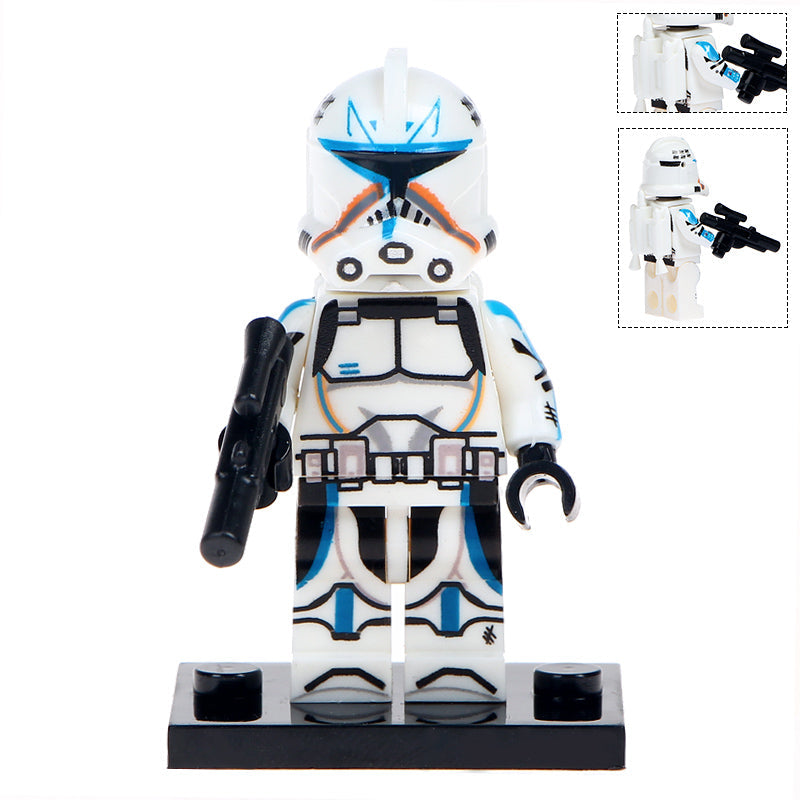Clone Trooper with Blue Detail Custom Star Wars Minifigure.