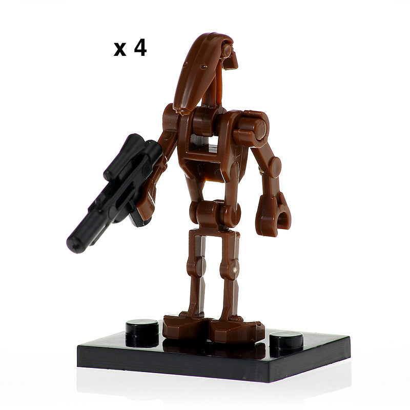 4 x Dark Orange/Brown Battle Droid custom Star Wars Minifigure