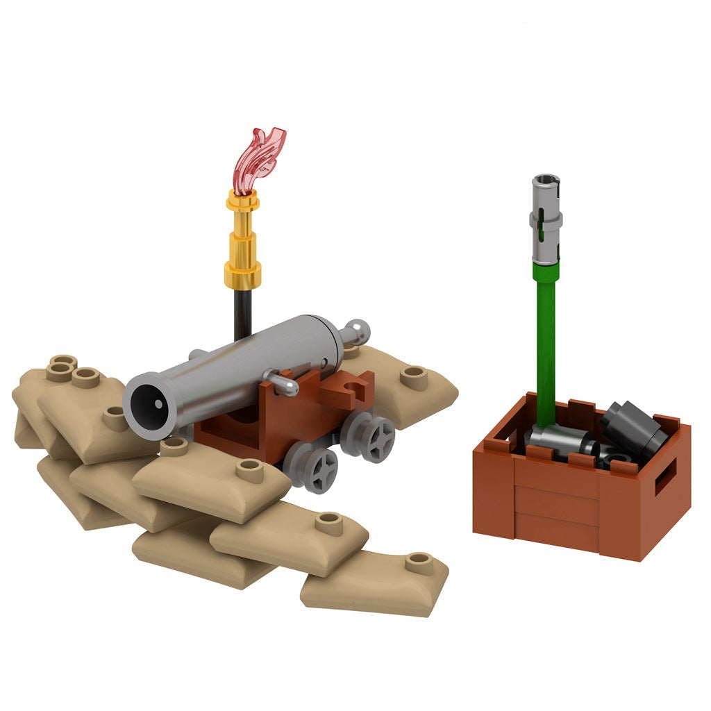 Military Cannon With Sandbags Custom Set