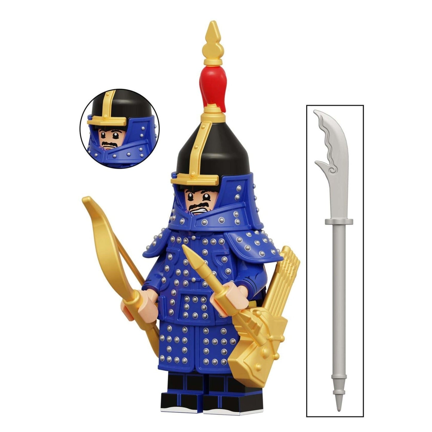 Plain Blue Banner Manchu Eight Banners Army Minifigure