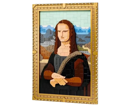 Mona Lisa Wall Art Building Set – Compatible with 31213 Famous Painting Brick Artwork Display.