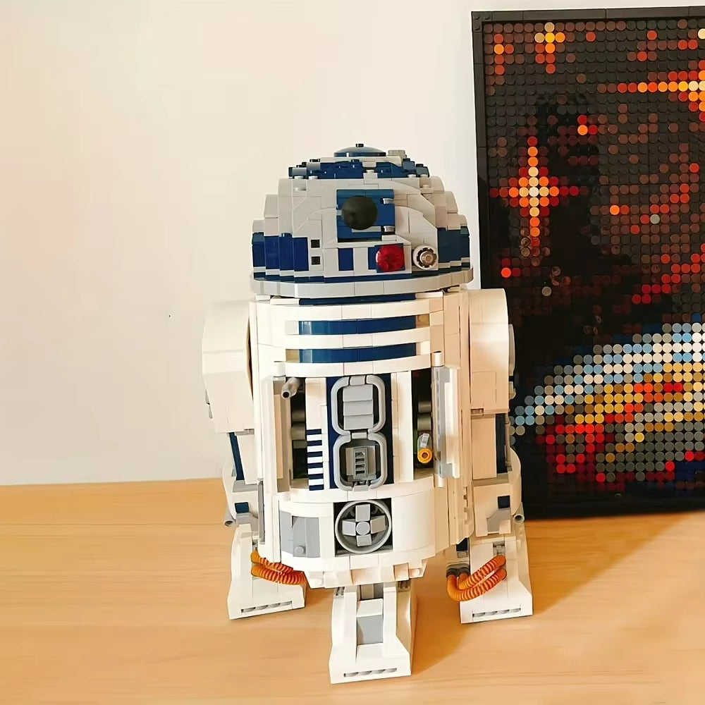 R2-D2 Space Robot Building Blocks Set – 75308 Modular Star Droid Model Kit with 2314 Pieces & Minifigures for Display & Gifts.