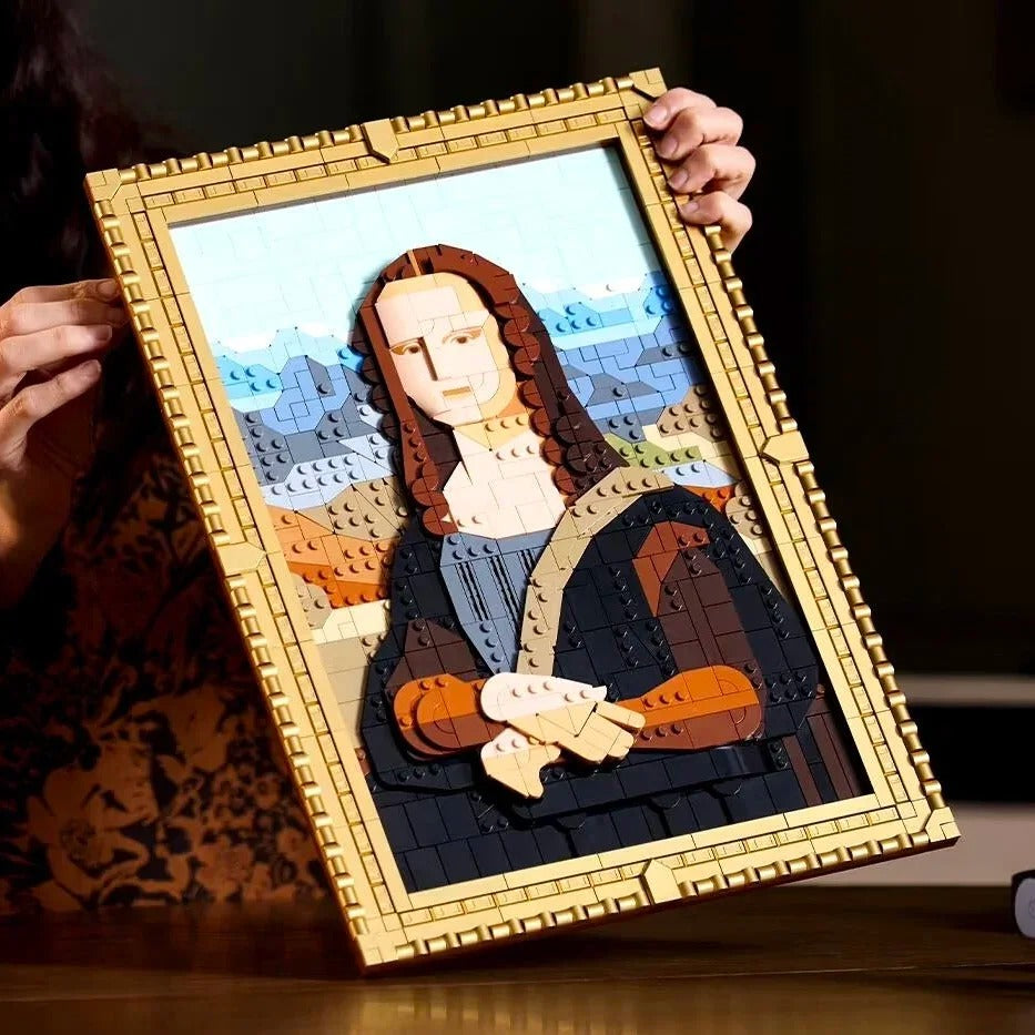 Mona Lisa Wall Art Building Set – Compatible with 31213 Famous Painting Brick Artwork Display.
