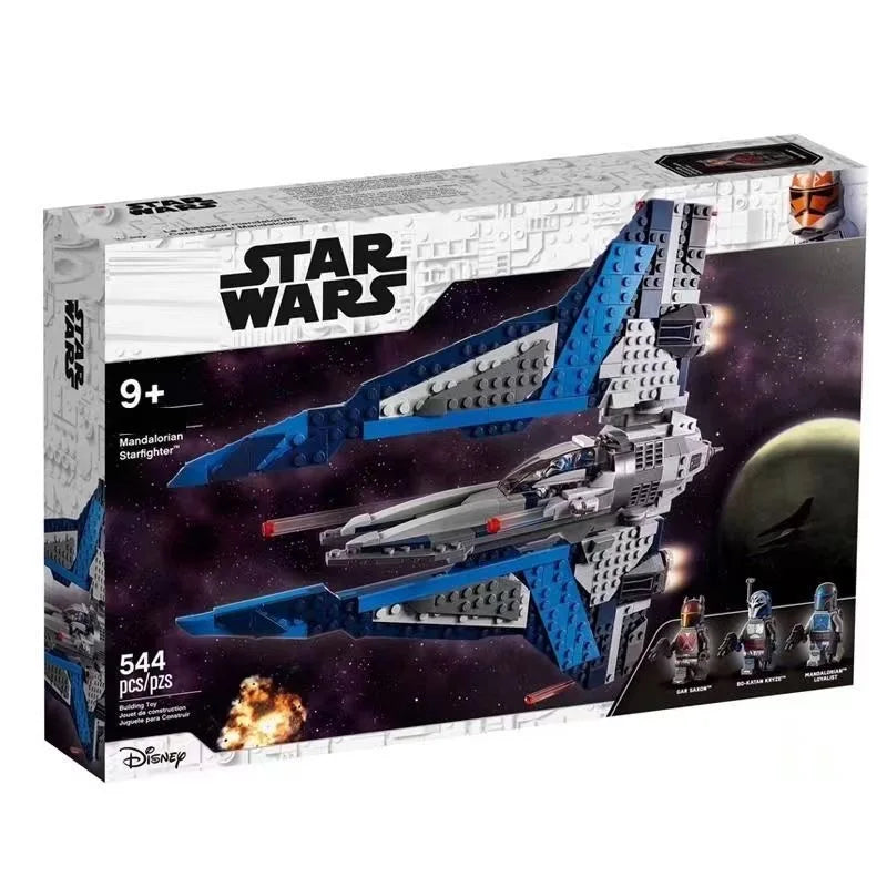 Star WARS 75316 Mandalorian Starfighter Space Fighter Spaceship Model Building Blocks Bricks Toys Kid Christmas Gift