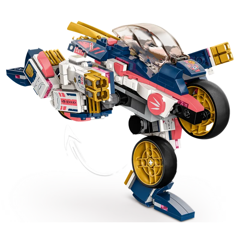 Ninja Series Sora's Transforming Mech Bike Racer Building Set – 71792 Compatible Bricks Set.