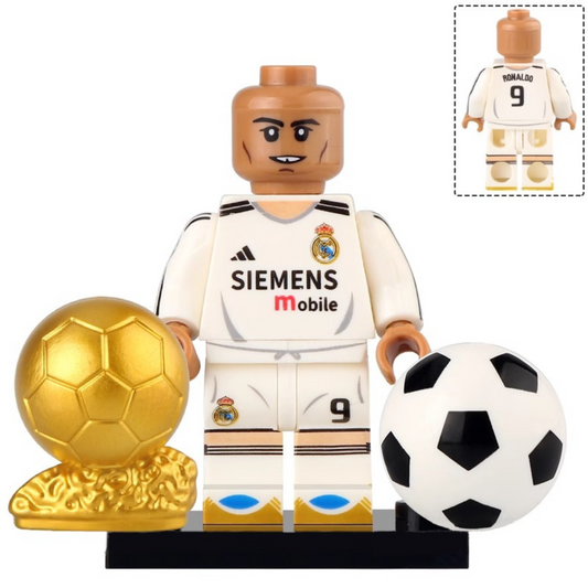 Ronaldo Nazário Custom Minifigure Football Legend