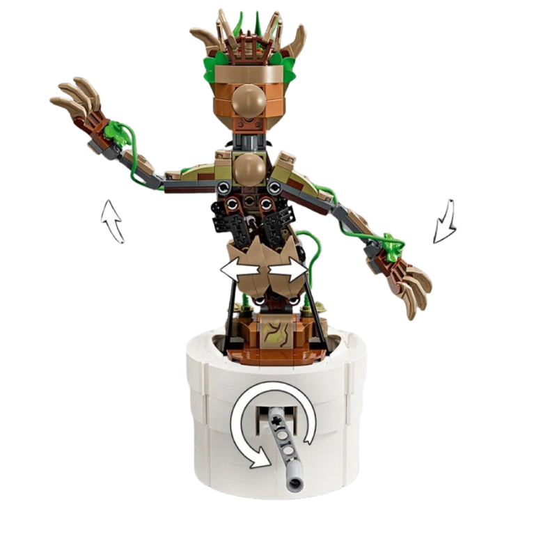 Super Heroes Dancing Groot Building Set – 76297 Model Set for Boys and Girls.