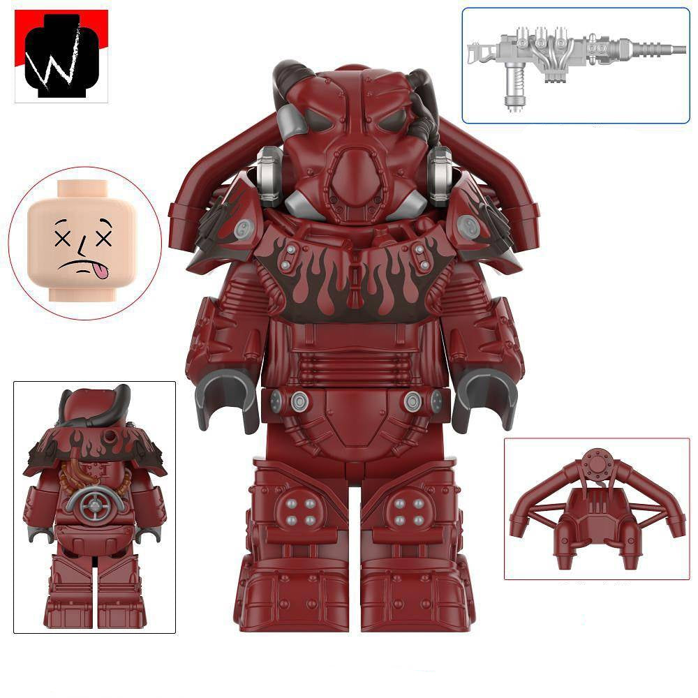 Armure assistée X-01 (Hot Rod Flames) Figurine Fallout personnalisée
