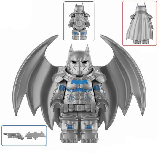 Figurine de super-héros DC Comics personnalisée Batman (costume XE argenté)
