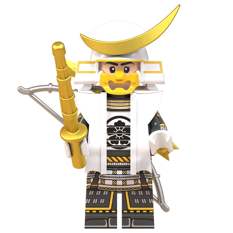 Japanese Samurai in White Custom Minifigure