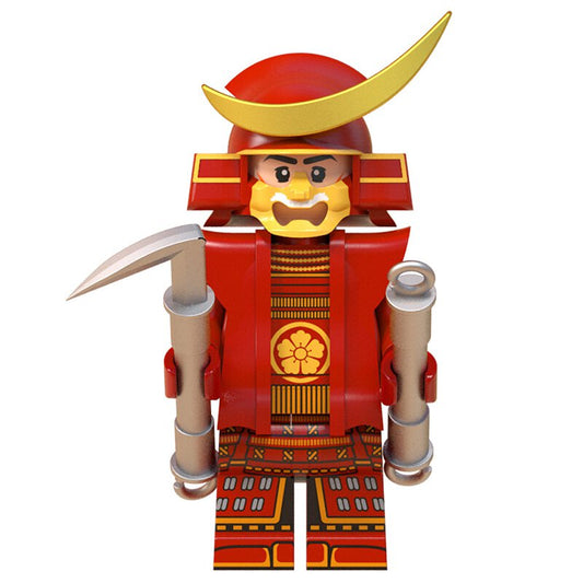 Japanese Samurai in Red Custom Minifigure