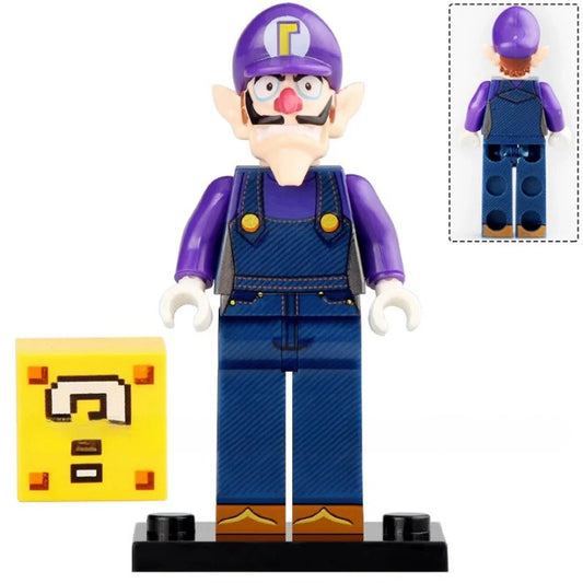 Waluigi from Super Mario Minifigure