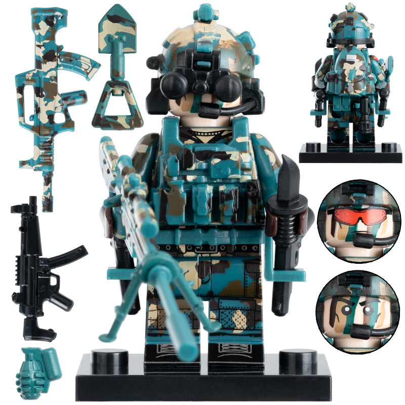 Snow Leopard Commando Soldiers Custom Military Minifigure