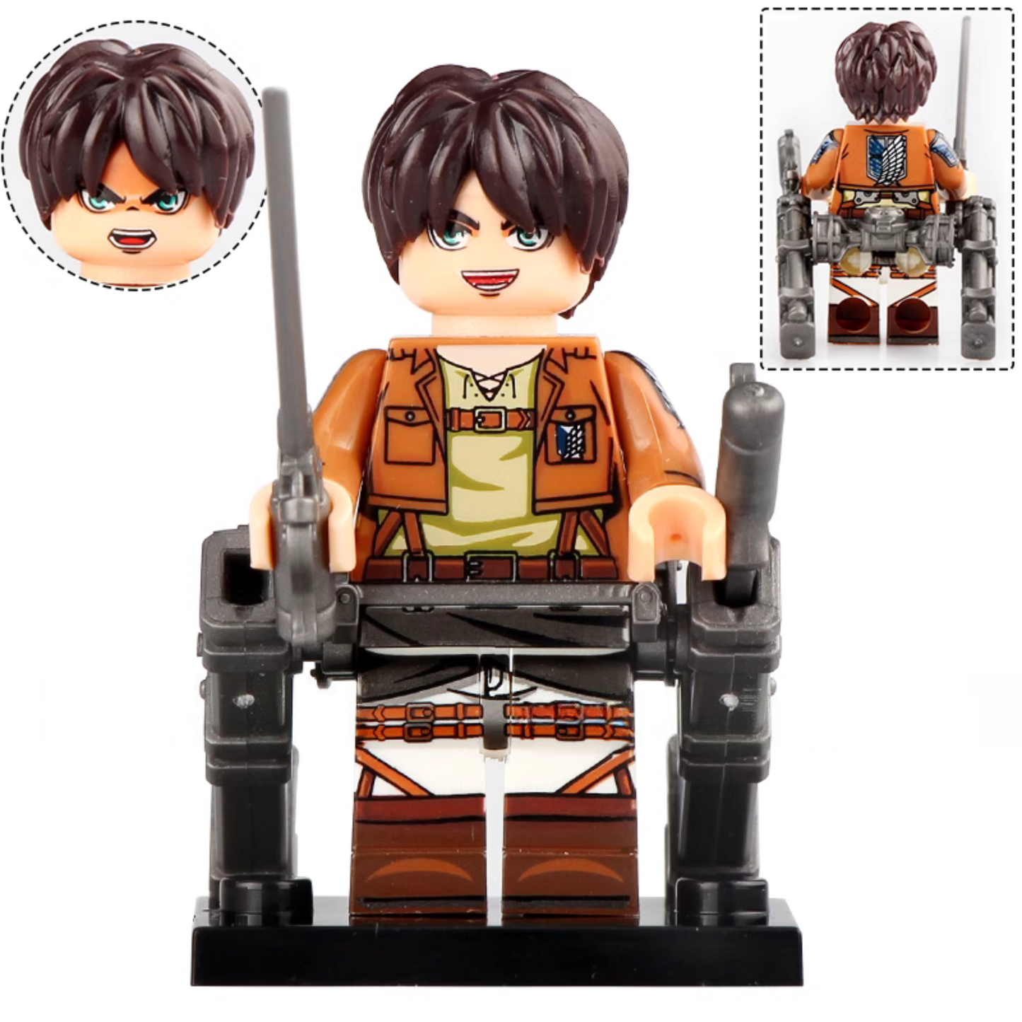 Eren Yeager From Attack on Titan Custom Anime Minifigure