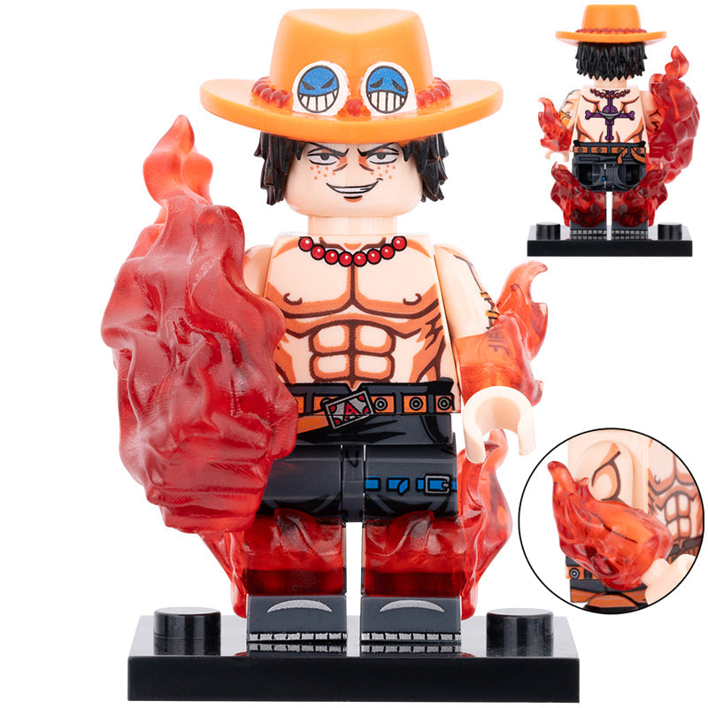 Portgas D. Ace Custom One Piece Anime Minifigure