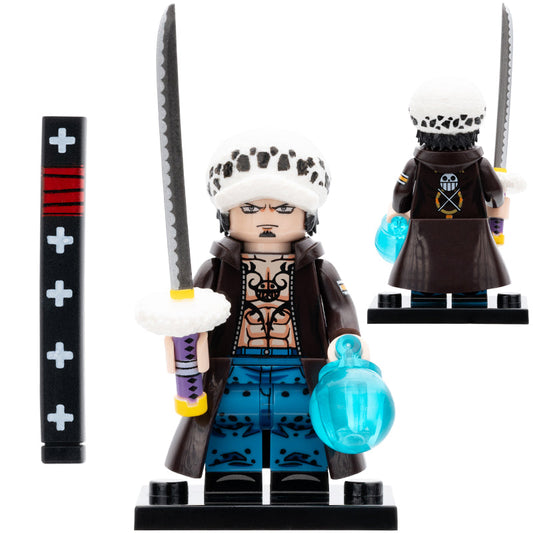 Trafalgar D. Water Law Custom One Piece Anime Minifigure