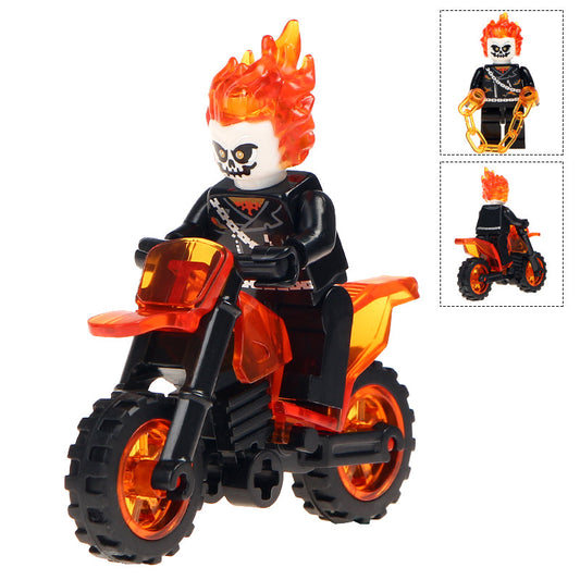 Ghost Rider Motorbike Custom Marvel Superhero Minifigure.