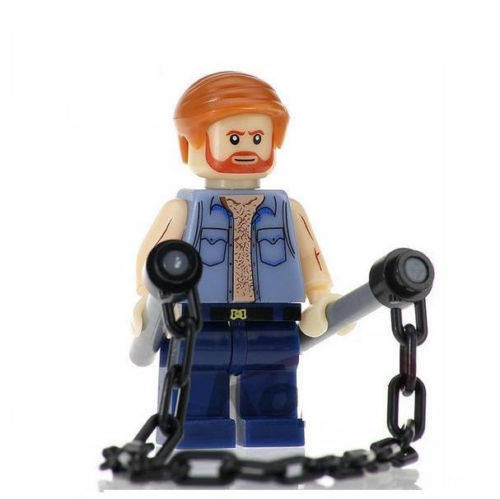 Chuck Norris Minifigure with Weapon.