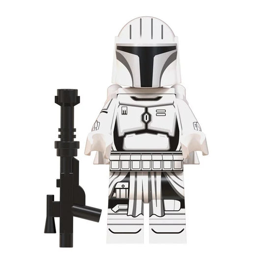 Mandalorian Bounty Hunter White Armor Custom Star Wars Minifigure