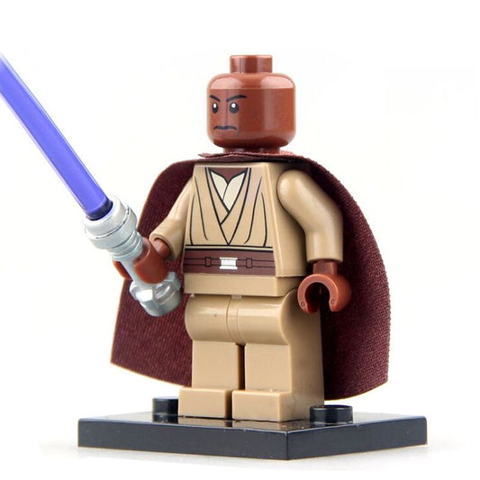 Mace Windu custom Jedi Master Star Wars Minifigure with Lightsaber v2.