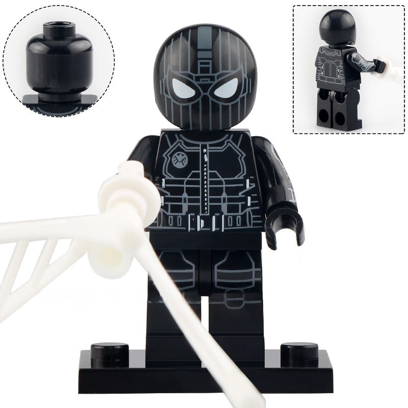 Spider-Man (Night Monkey Suit) Custom Marvel Superhero Minifigure