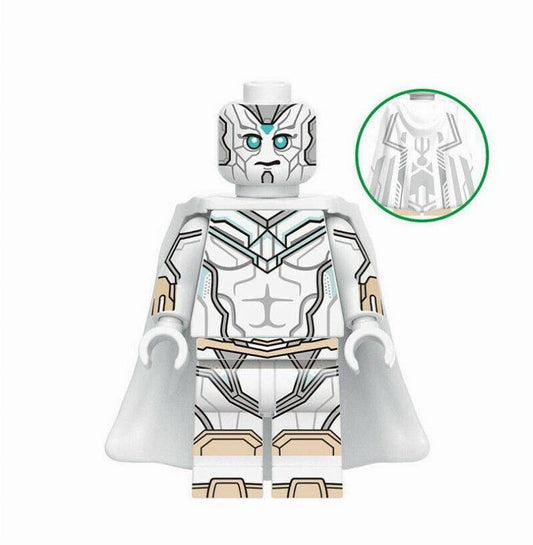 White Vision WandaVision Custom Marvel Superhero Minifigure