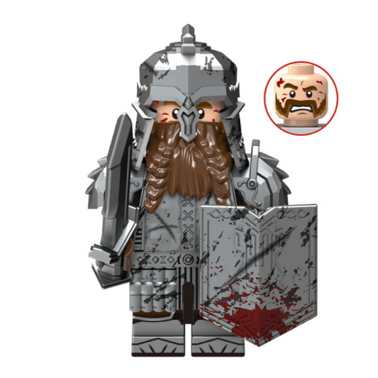 Dwarven Warrior (Battle Damaged) custom Lord of the Rings Minifigure