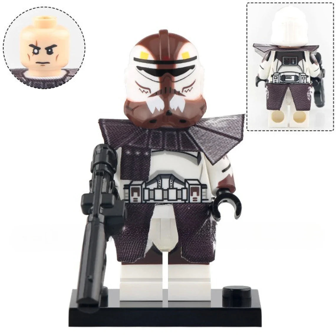 Commander Wolffe (Maroon) CC-3636 Custom Star Wars Minifigure