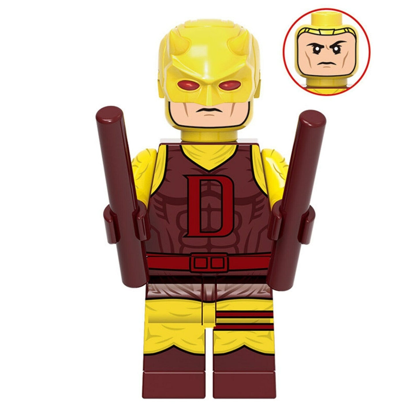 Daredevil (Silver Age) Custom Marvel Superhero Minifigure