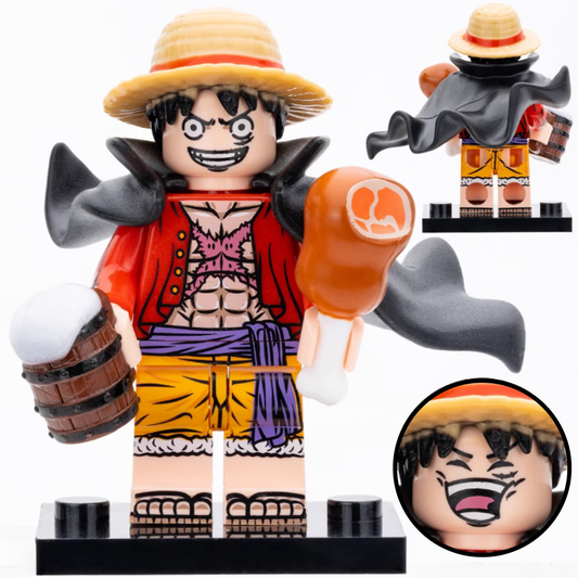 Monkey D Luffy Custom One Piece Anime Minifigure