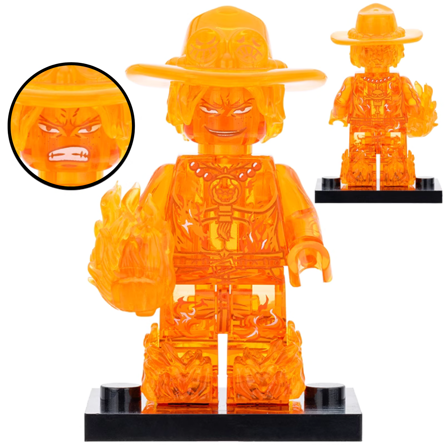 Fire Fist Ace Custom One Piece Anime Minifigure