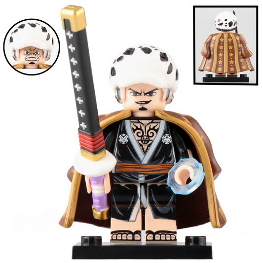 Trafalgar D. Water Law Custom One Piece Anime Minifigure