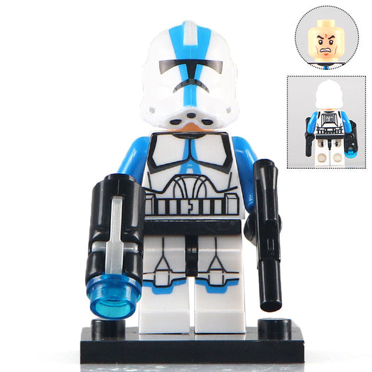 Clone Trooper with Blue Detail custom Star Wars Minifigure