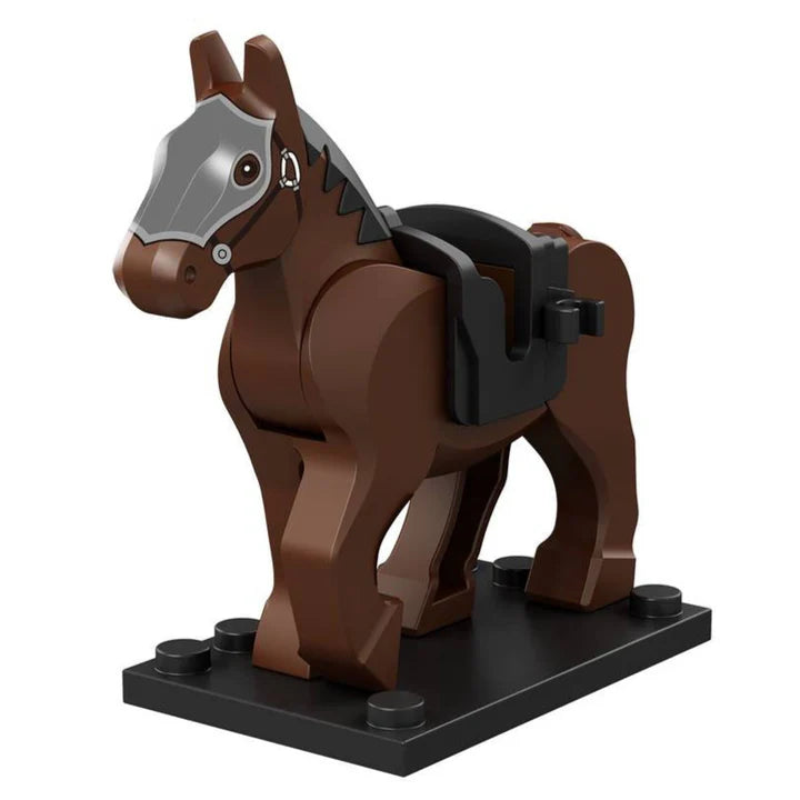 Military War Horse (Brown) Custom Minifigure