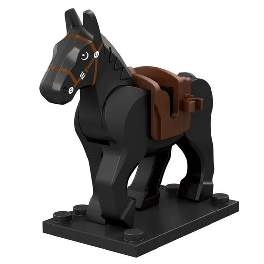 Military War Horse (Black) Custom Minifigure