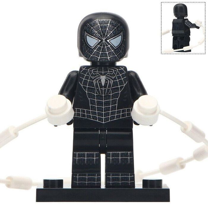 Spider-Man Raimi Symbiote Black Suit Custom Marvel Superhero Minifigure