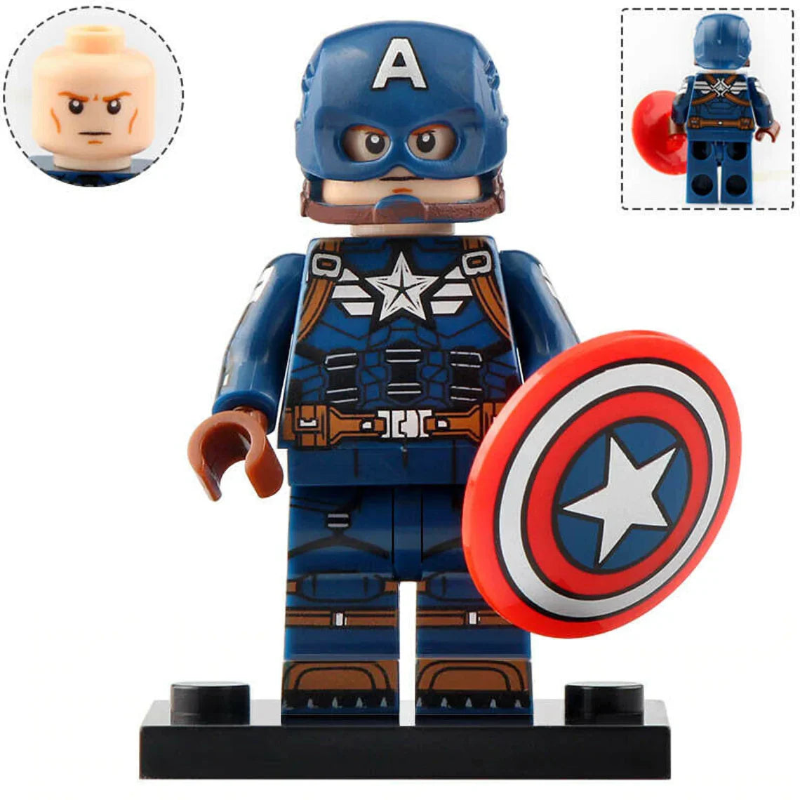 Captain America (Winter Soldier) Custom Marvel Superhero Minifigure.