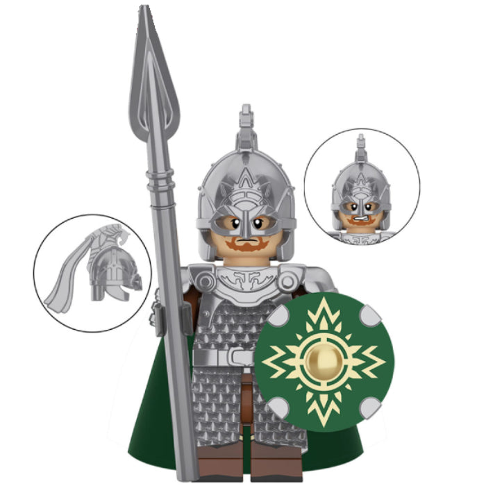 Lg Custom R Rohan Rohan Warrior custom Lord of the Rings Minifigure.