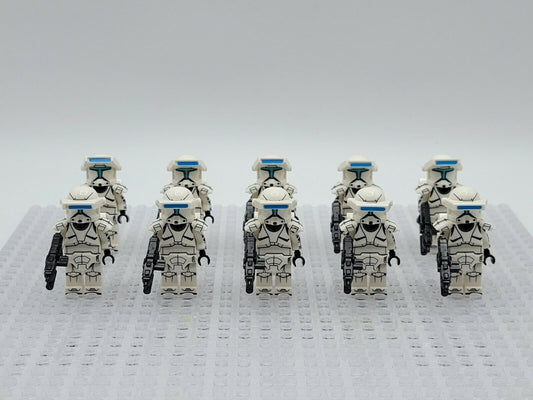 10 x White Squad Clone Commando custom Star Wars Minifigure