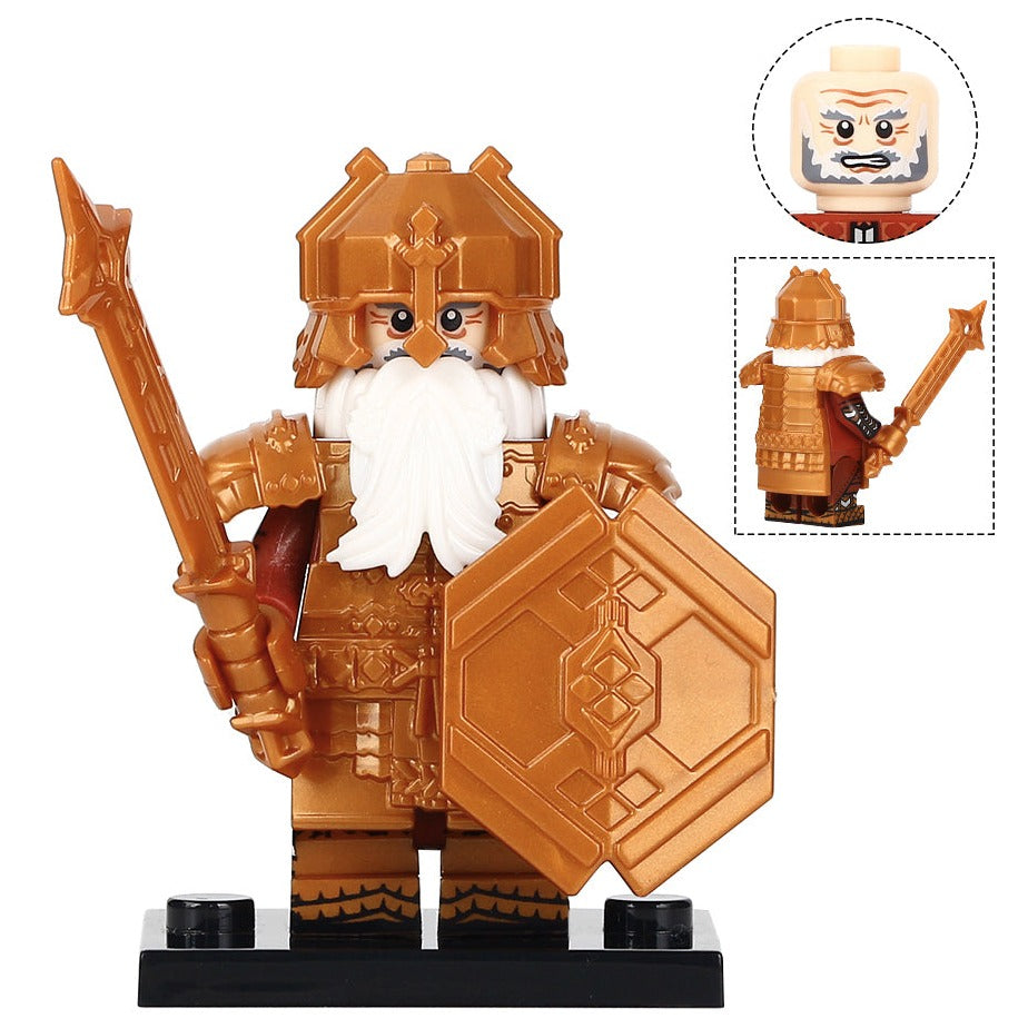 Balin (Regal Armor) Dwarven Warrior Custom Lord of the Rings Minifigure